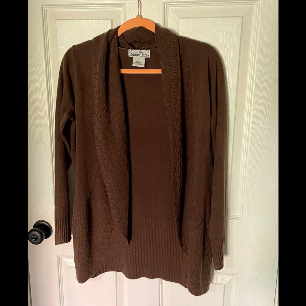 Brown cardigan for sale. Gently used.